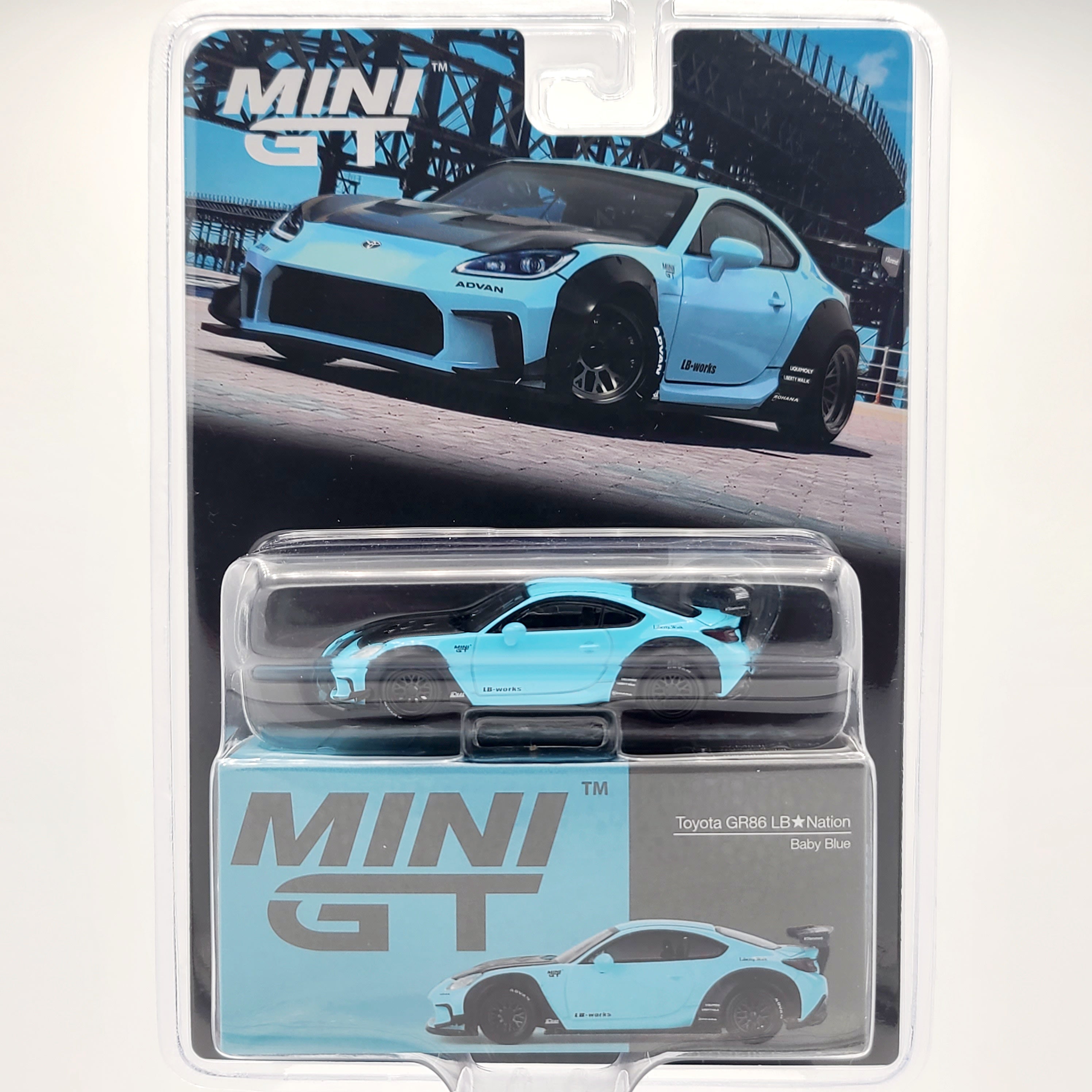 Mini GT Toyota GR86 LB Nation - 1:64, Baby Blue (2025 Limited Edition)